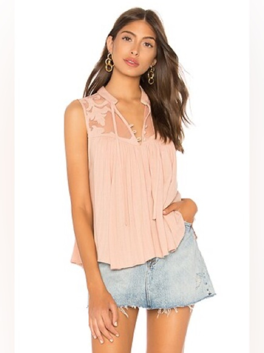 Free people western romance top